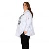 Kapüşonlu, Önü Baskılı, Oversize Beyaz Sweatshirt - Görsel 3